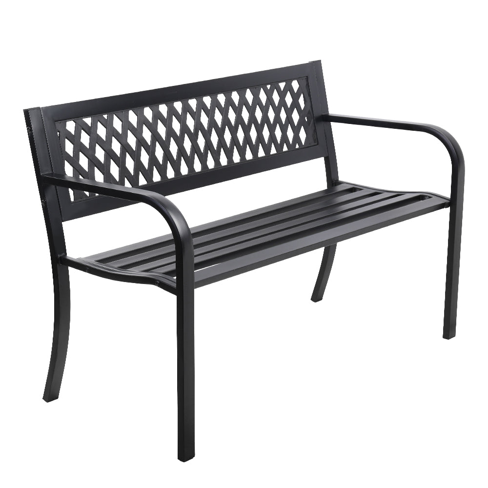 Gardeon Outdoor Garden Bench Seat Steel Outdoor Furniture Seater Par