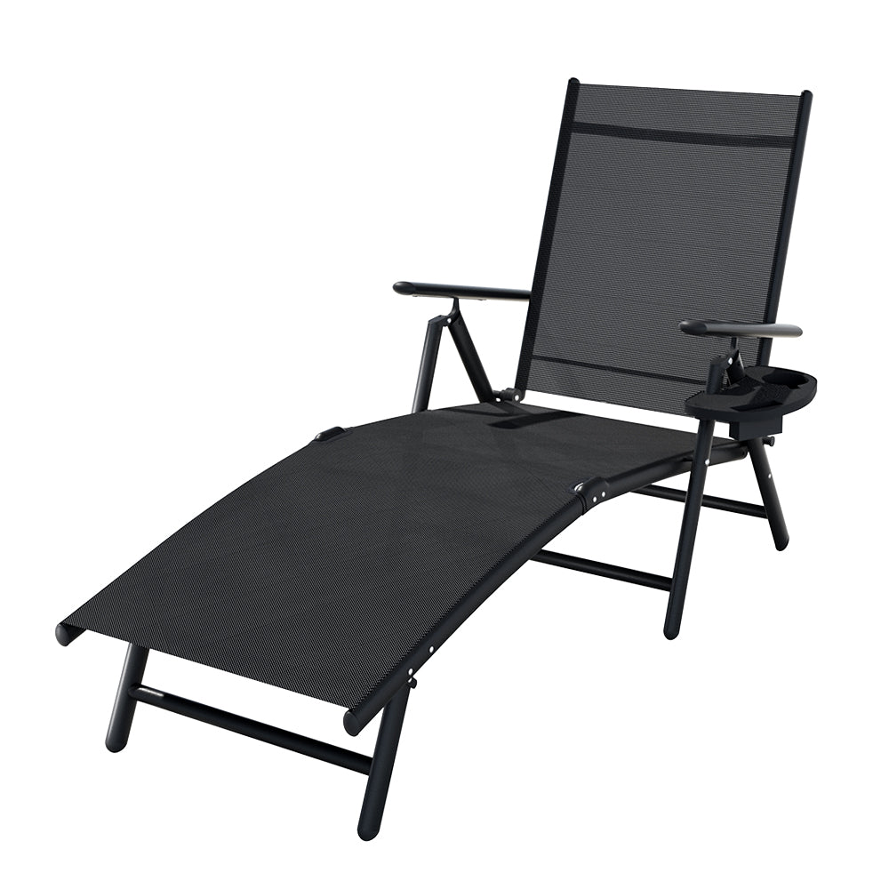 Gardeon Sun Lounge Outdoor Lounger Aluminium Folding Beach Chair Campi