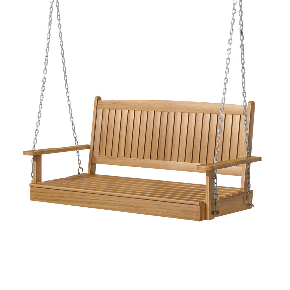 Gardeon Porch Swing Chair With Chain Outdoor Furniture Wooden Bench