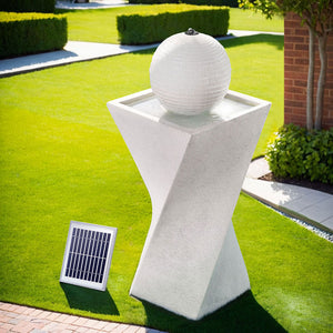 Gardeon Solar Fountain Water Feature Bird Bath Outdoor Garden LED Lights Ball 85CM