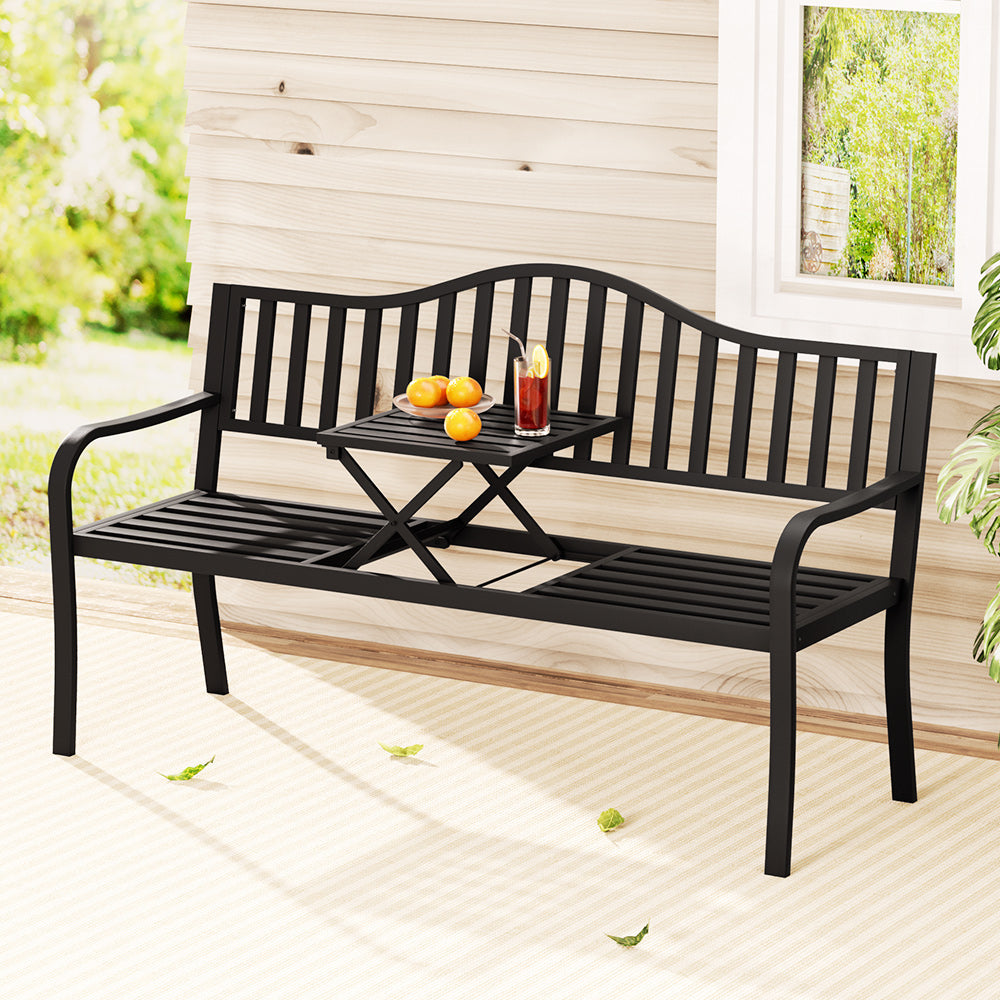 Garden bench seat with table sale