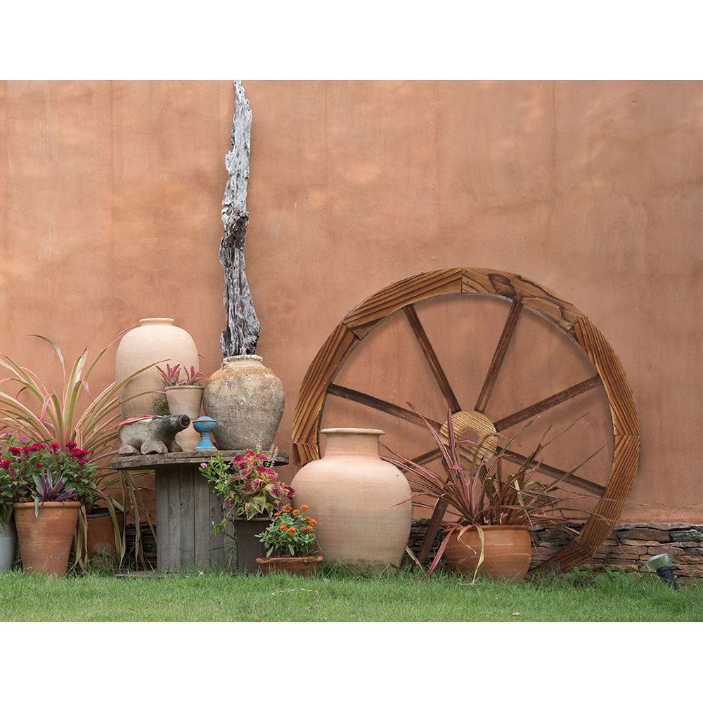 Gardeon Garden Decor Outdoor Ornament 2X Wooden Wagon Wheel