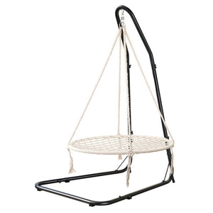 Gardeon Hammock Hanging Chair with Steel Stand- Cream