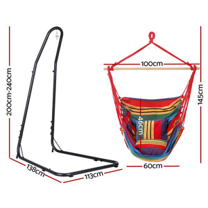 Gardeon Hammock Cushion Chair with Heavy Duty Steel Stand