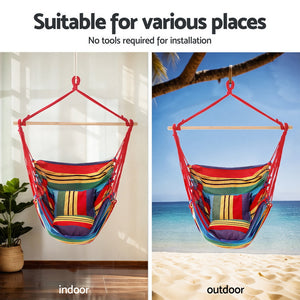 Gardeon Hammock Cushion Chair with Heavy Duty Steel Stand