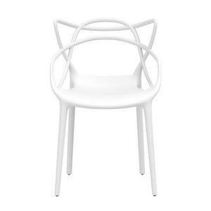 Gardeon 4PC Outdoor Dining Chairs PP Portable Stackable Chair Patio Furniture White