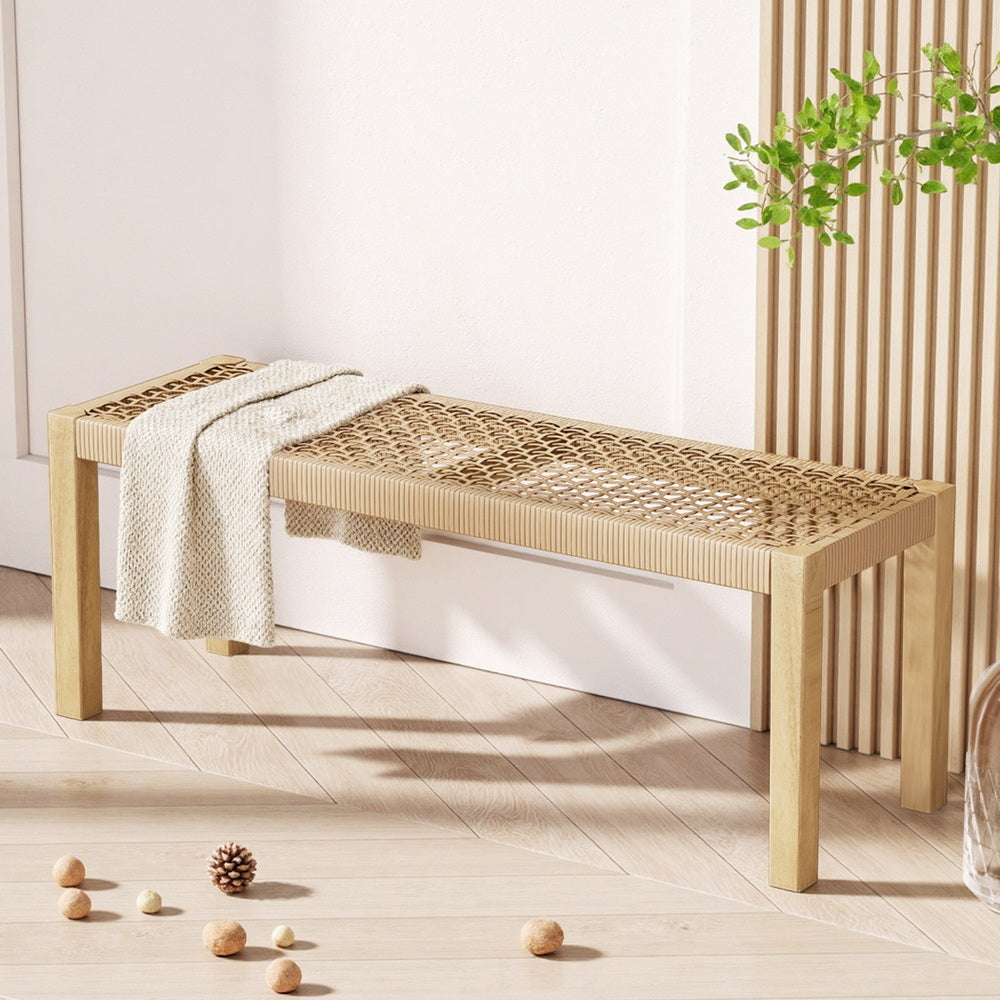 Gardeon Outdoor Garden Bench Seat Dining Acacia Wood 2-Seater Patio Furniture