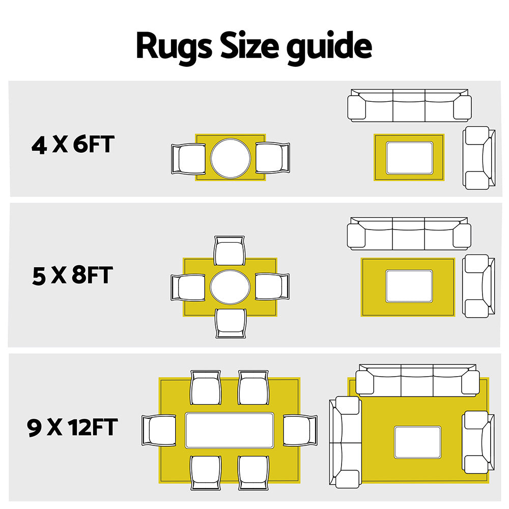 Gardeon Outdoor Rugs 152x244cm Large Carpet Reversible Area Mat PP Dual-Sided Patio Rug Greek Key