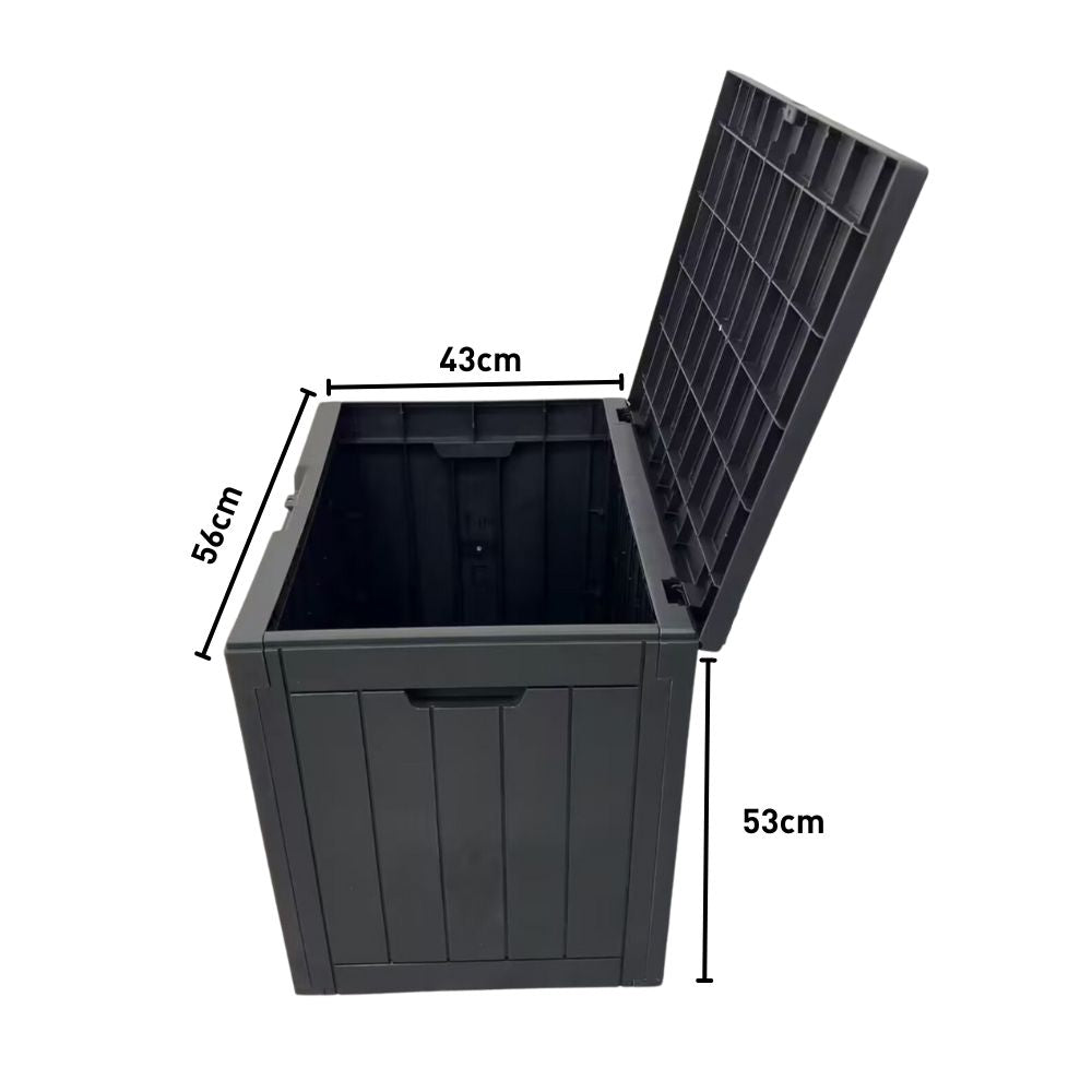 NOVEDEN Gardeon Outdoor Storage Box 118L Container Lockable (Black) NE-GSB-100-SK