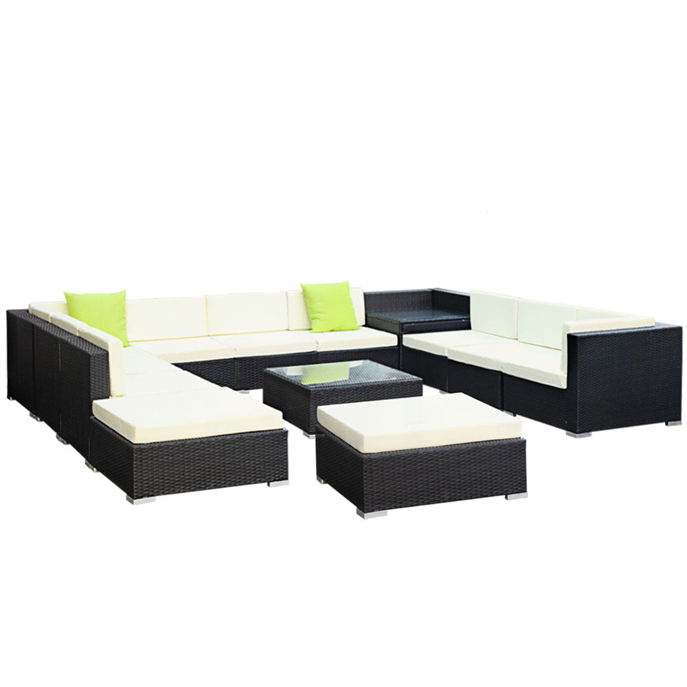 Gardeon 13PC Outdoor Furniture Sofa Set Wicker Garden Patio Lounge