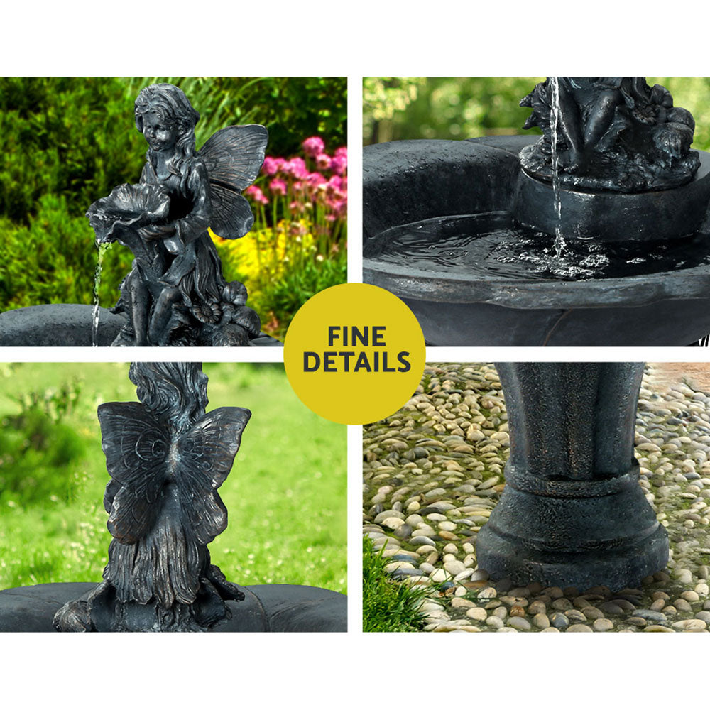 Gardeon Water Fountain Features Solar with LED Lights Outdoor Cascading Angel