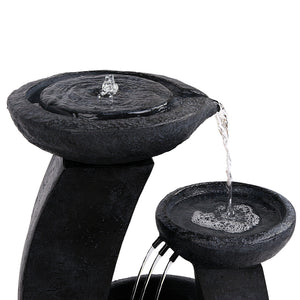Gardeon 3 Tier Solar Powered Water Fountain with Light - Blue