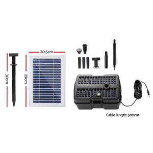 Gardeon Solar Pond Pump with Eco Filter Box Water Fountain Kit 4.6FT