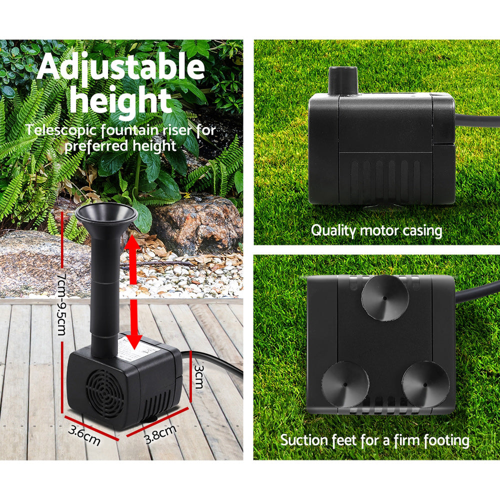 Solar Powered Pond Pump Submersible Fountains Ouotdoor Pool Garden Pumps 4 FT