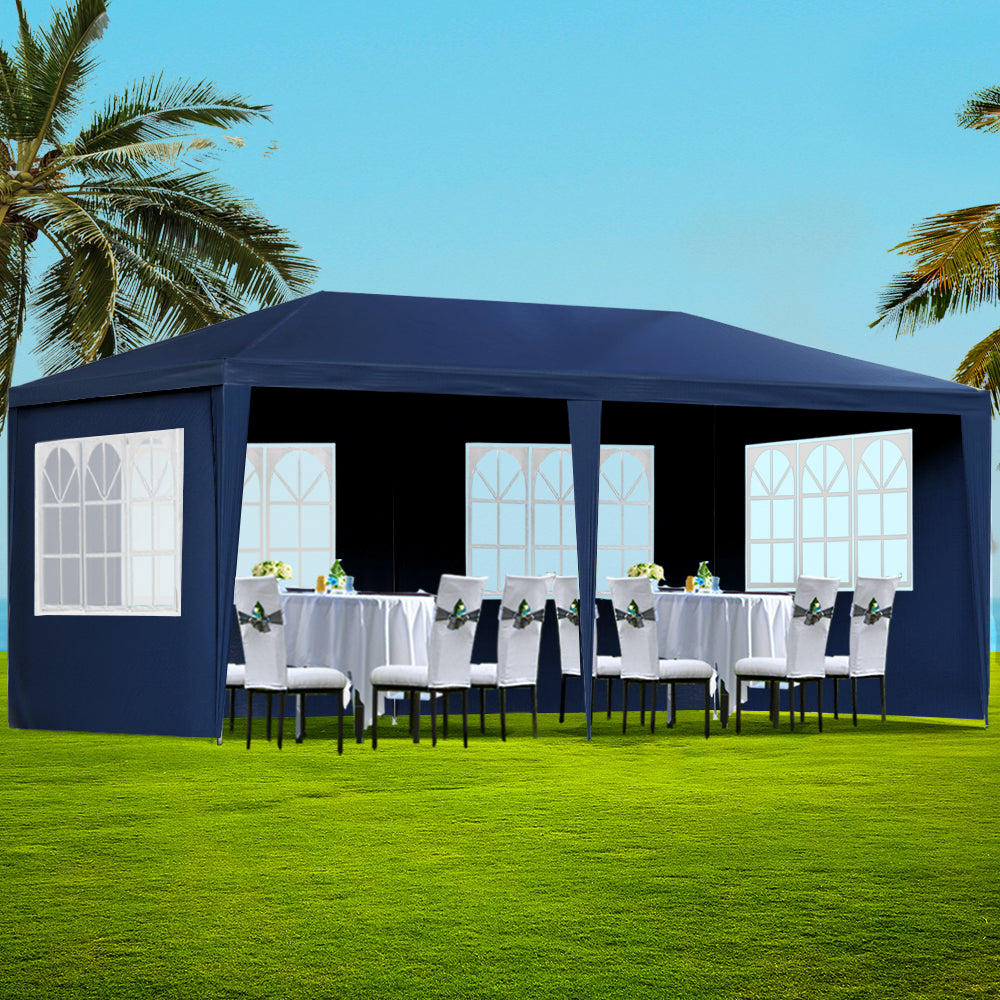 3x6 party tent Instahut Gazebo 3x6m Marquee Wedding Party Tent Outdoor Camping Side W – Gardeon