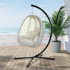 Gardeon Outdoor Furniture Egg Hammock Porch Hanging Pod Swing Chair with Stand