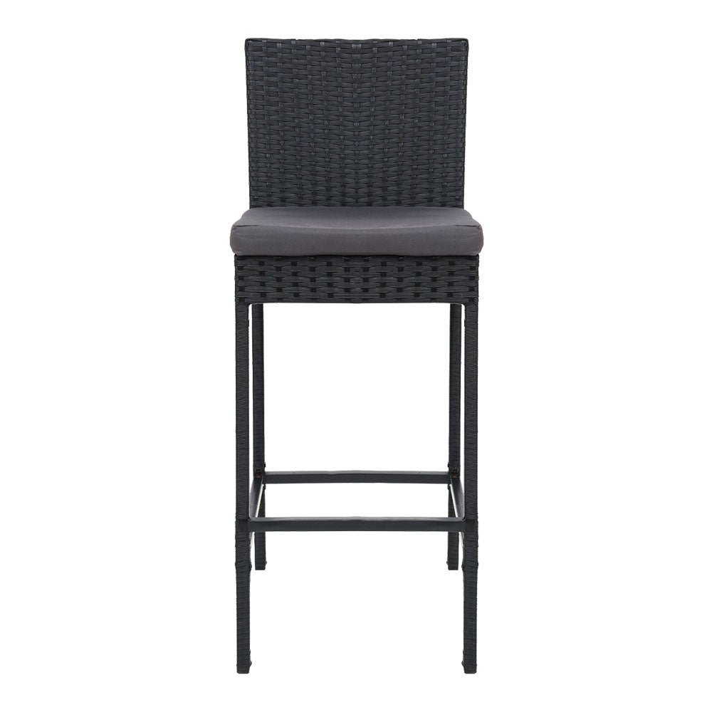 Gardeon Set of 2 Outdoor Bar Stools Dining Chairs Wicker Furniture