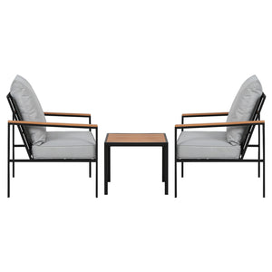 Gardeon Outdoor Furniture 3pcs Lounge Setting Bistro Set Chairs Table Patio