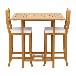 Gardeon 5pcs Outdoor Bar Table 4 Seater Stools Bistro Set Patio Acacia Wood