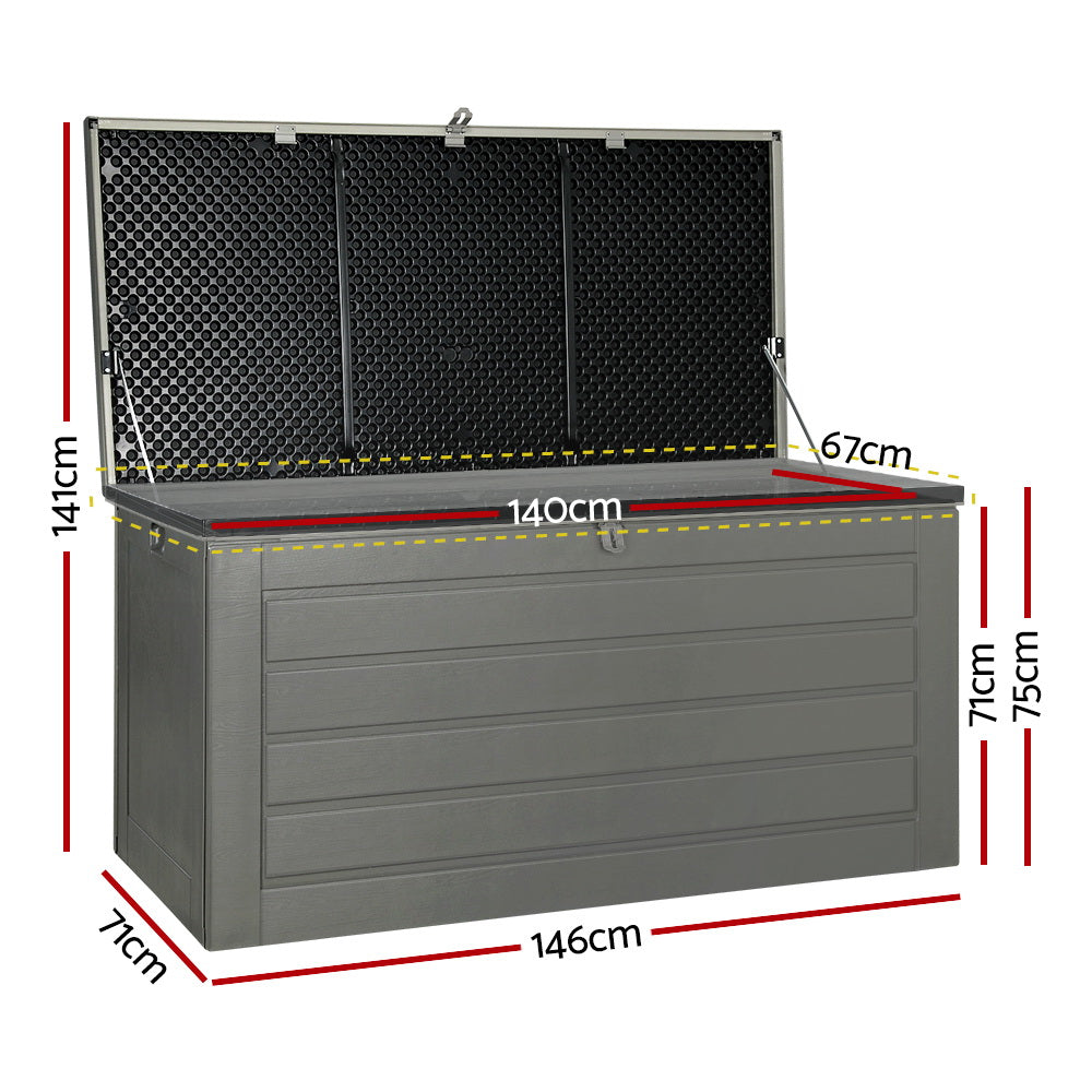 Gardeon Outdoor Storage Box 680L Container Indoor Garden Bench Tool Sheds Chest