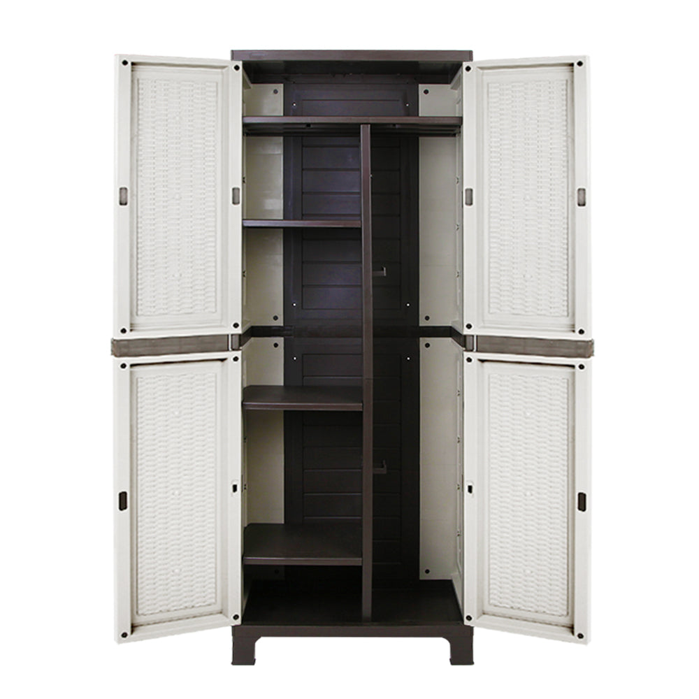 Gardeon Outdoor Storage Cabinet Cupboard Lockable Garage 173cm